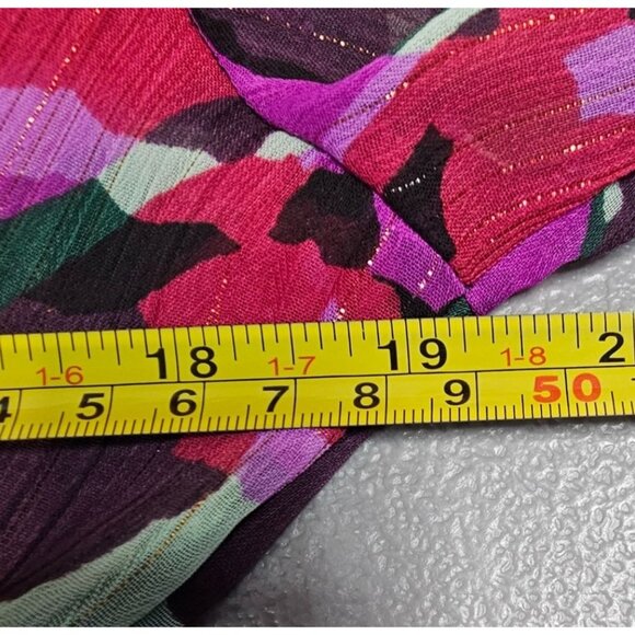 Misa Womens M Floral Ruffle Sleeve Gordana Midi Dress - Picture 10 of 16